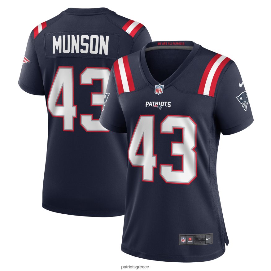 Patriots Jersey φανέλα παικτών nike calvin munson navy home game γυναίκες είδη ένδυσης VPDHTZ1215
