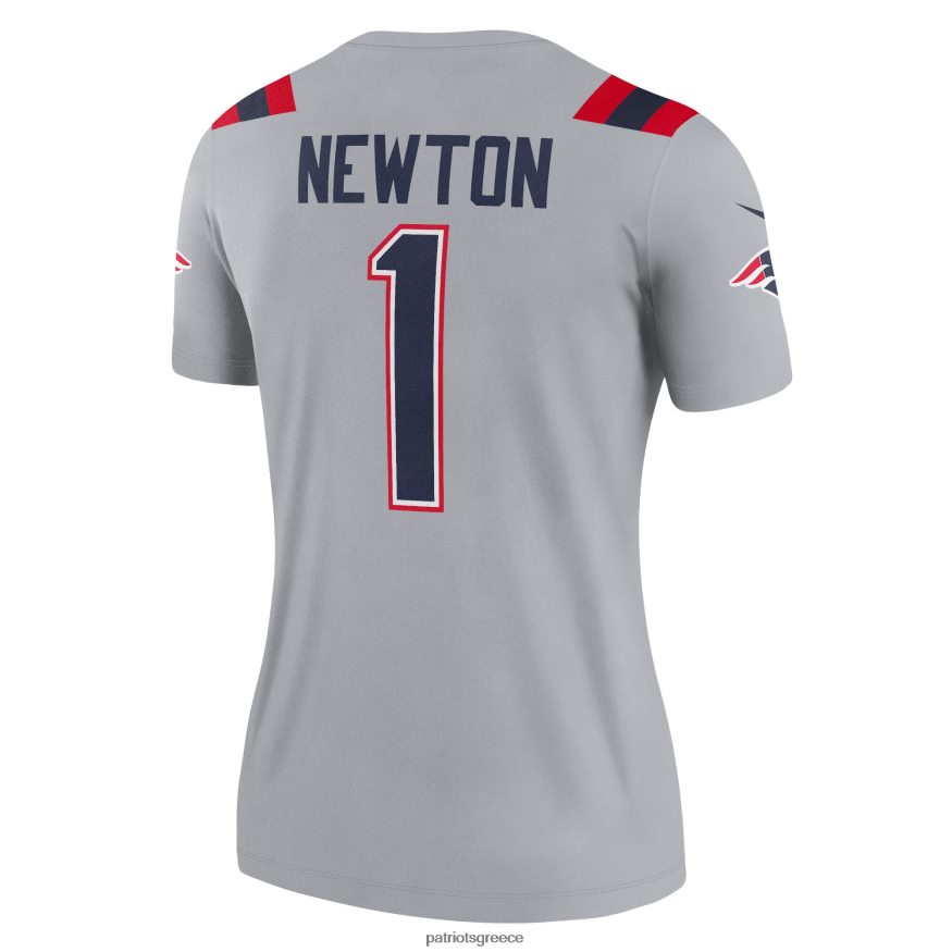 Patriots Jersey nike cam newton γκρι ανεστραμμένη φανέλα θρυλικών γυναίκες είδη ένδυσης VPDHTZ1220