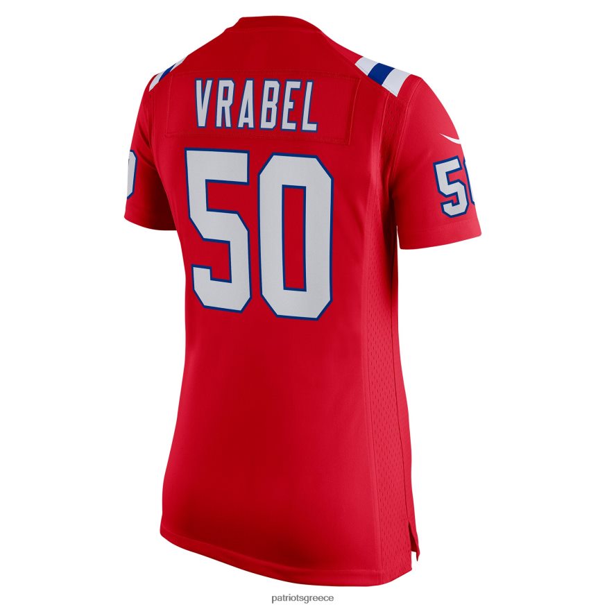 Patriots Jersey φανέλα nike mike vrabel red συνταξιούχος παιχνίδι γυναίκες είδη ένδυσης VPDHTZ1161