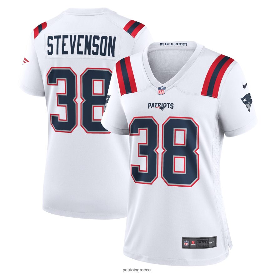 Patriots Jersey λευκή φανέλα παικτών nike rhamondre Stevenson γυναίκες είδη ένδυσης VPDHTZ1221
