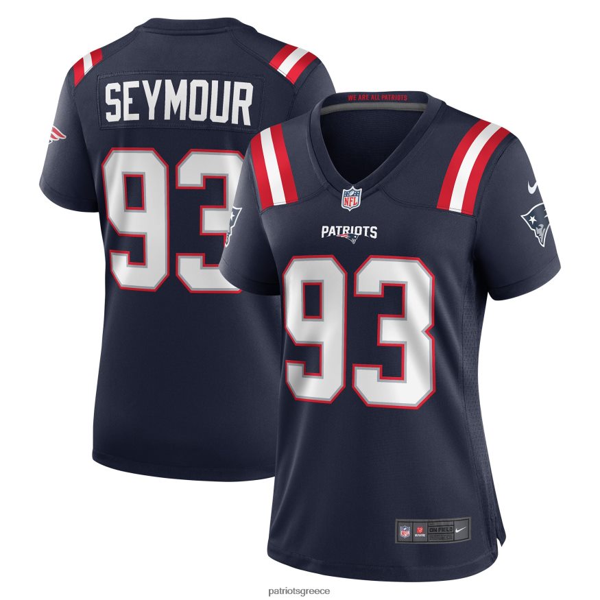 Patriots Jersey φανέλα παιχνιδιών nike richard Seymour Navy συνταξιούχων παικτών γυναίκες είδη ένδυσης VPDHTZ1226