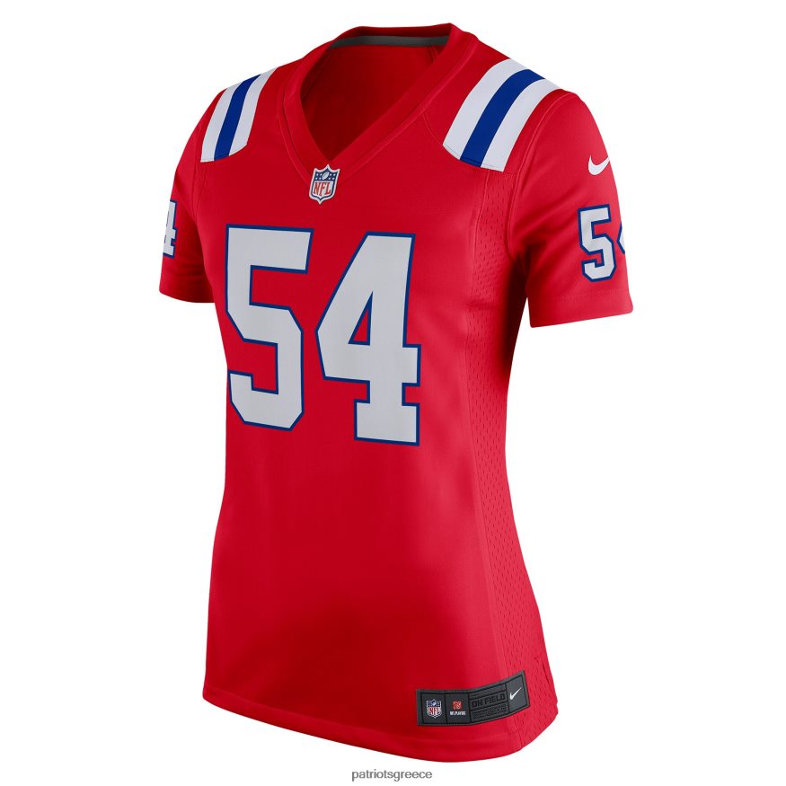 Patriots Jersey κόκκινη φανέλα παιχνιδιών nike tedy bruschi γυναίκες είδη ένδυσης VPDHTZ1162