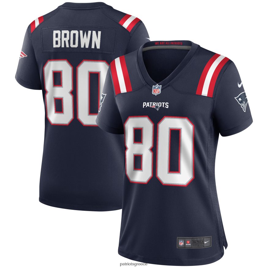 Patriots Jersey nike troy brown navy παιχνίδι φανέλα συνταξιούχων παικτών γυναίκες είδη ένδυσης VPDHTZ1137