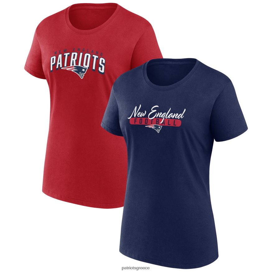 Patriots Jersey Φανατικοί επώνυμα ναυτικό/κόκκινο fan t-shirt combo σετ γυναίκες είδη ένδυσης VPDHTZ2639