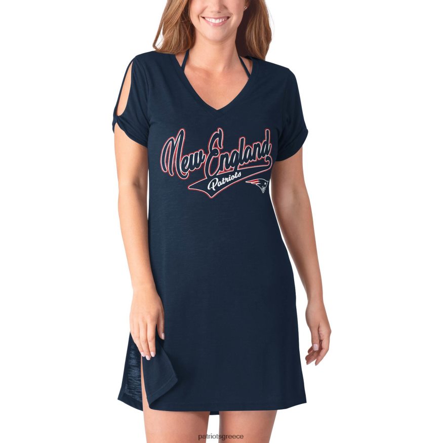 Patriots Jersey g-iii 4her by carl banks ναυτικό αποσχισθείσα κάλυψη μαγιό γυναίκες είδη ένδυσης VPDHTZ2905