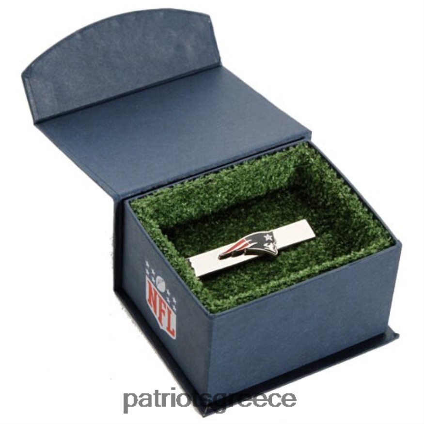 Patriots Jersey Μπάρα γραβάτας με το λογότυπο της ομάδας silvertone άνδρες αξεσουάρ VPDHTZ62