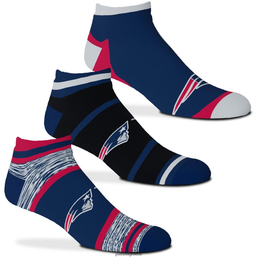 Patriots Jersey για γυμνά πόδια μετρητά κάλτσες τριών συσκευασιών στον αστράγαλο άνδρες αξεσουάρ VPDHTZ52