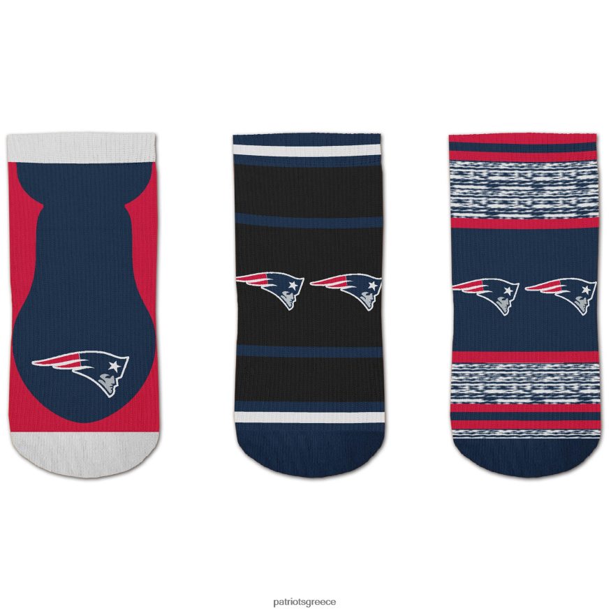 Patriots Jersey για γυμνά πόδια μετρητά κάλτσες τριών συσκευασιών στον αστράγαλο άνδρες αξεσουάρ VPDHTZ52