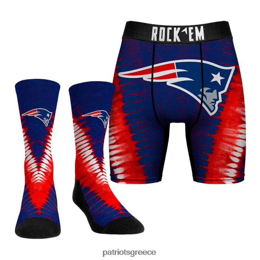 Patriots Jersey rock em socks v tie-dye εσώρουχα και crew socks combo pack άνδρες αξεσουάρ VPDHTZ23