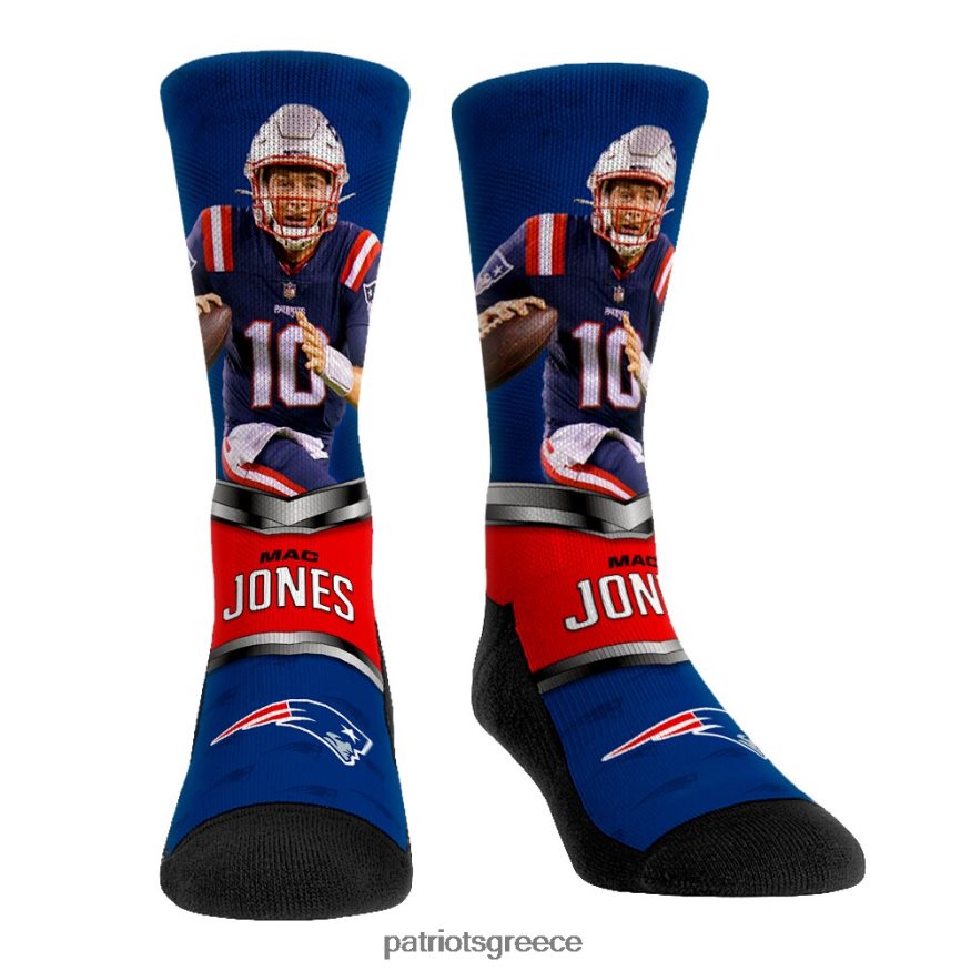 Patriots Jersey unisex rock em κάλτσες mac jones 3-pack crew κάλτσες άνδρες αξεσουάρ VPDHTZ81