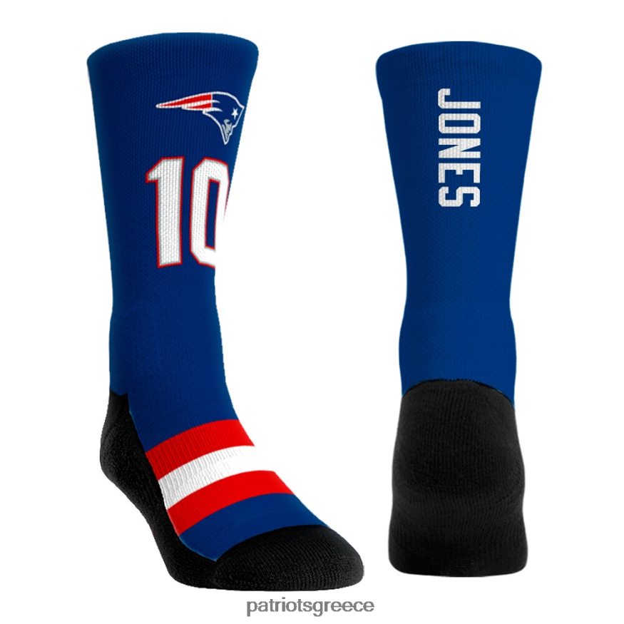 Patriots Jersey unisex rock em κάλτσες mac jones 3-pack crew κάλτσες άνδρες αξεσουάρ VPDHTZ81