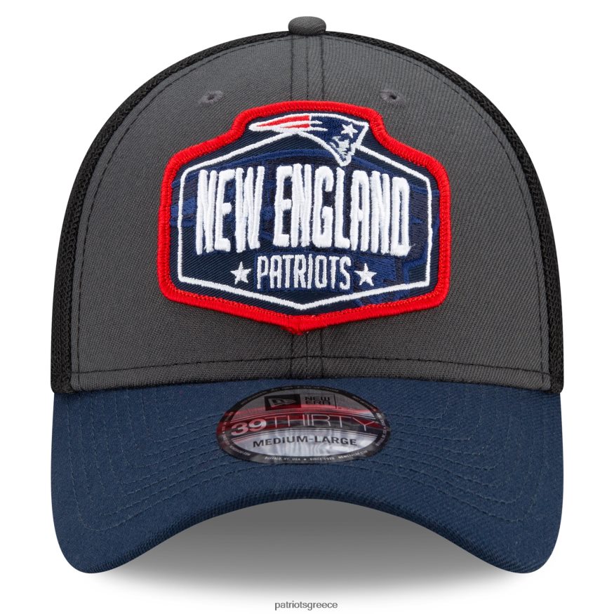 Patriots Jersey νέας εποχής γραφίτης/ναυτικό 2021 nfl draft trucker 39thirty flex hat άνδρες αξεσουάρ VPDHTZ353