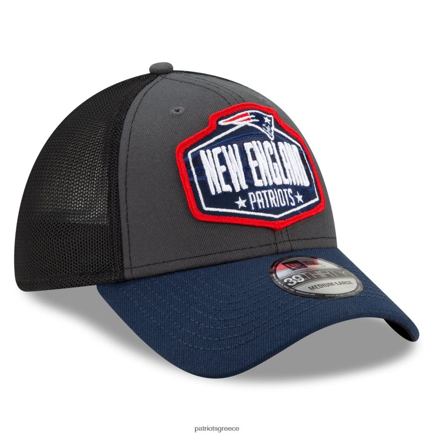 Patriots Jersey νέας εποχής γραφίτης/ναυτικό 2021 nfl draft trucker 39thirty flex hat άνδρες αξεσουάρ VPDHTZ353