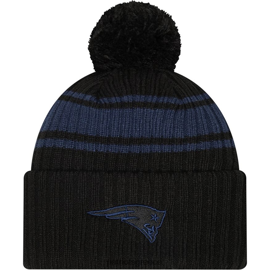 Patriots Jersey μαύρο καπέλο νέας εποχής/ 2022 πλεκτό καπέλο με μανσέτες πομ άνδρες αξεσουάρ VPDHTZ434