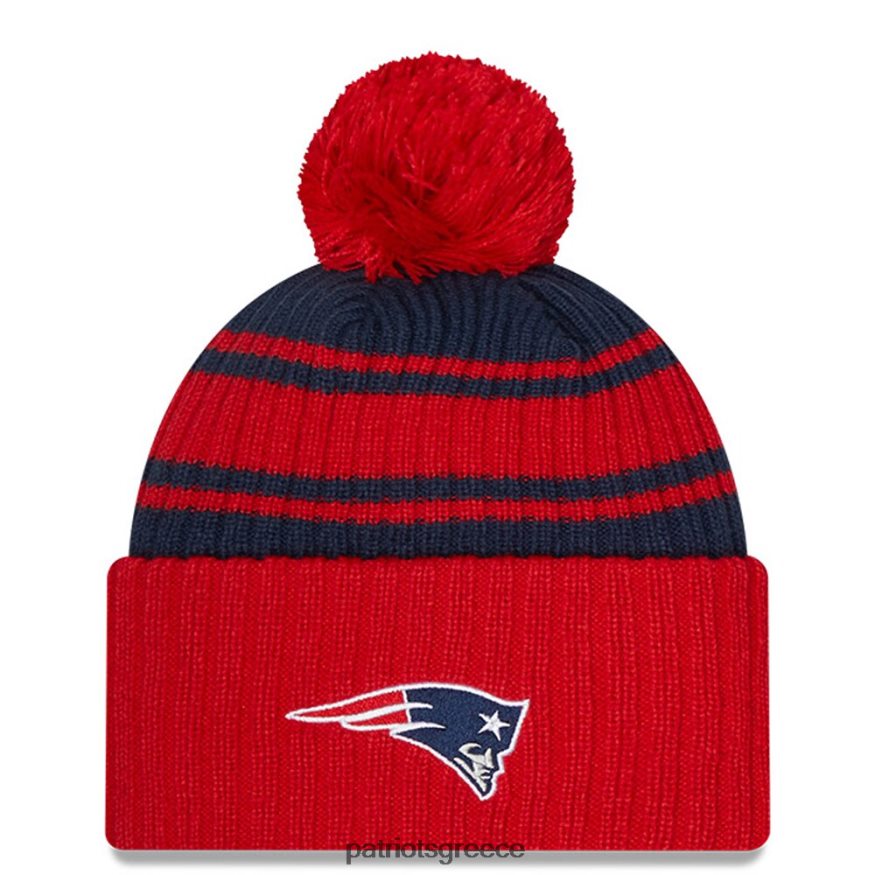 Patriots Jersey νέας εποχής ναυτικό 2022 πλεκτό καπέλο με μανσέτες πομ άνδρες αξεσουάρ VPDHTZ448
