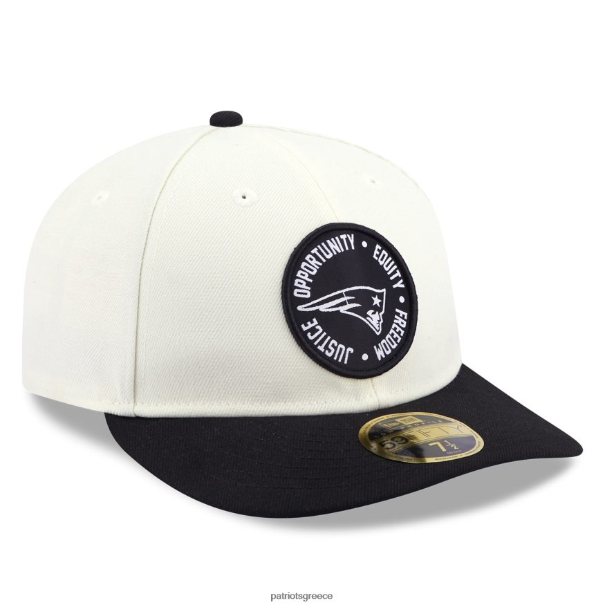 Patriots Jersey νέας εποχής κρέμα/μαύρο 2022 inspire change 59fifty εφαρμοστό καπέλο χαμηλού προφίλ άνδρες αξεσουάρ VPDHTZ298