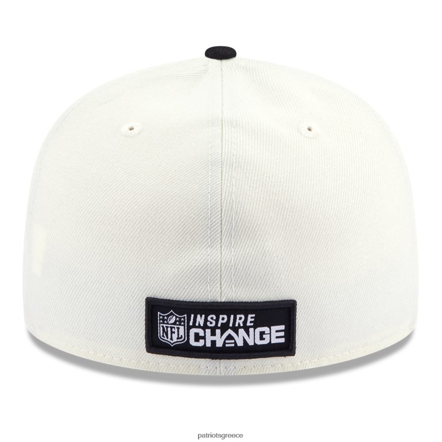 Patriots Jersey νέας εποχής κρέμα/μαύρο 2022 inspire change 59fifty εφαρμοστό καπέλο χαμηλού προφίλ άνδρες αξεσουάρ VPDHTZ298