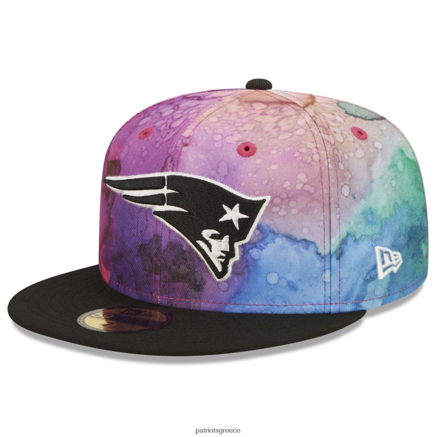 Patriots Jersey νέα εποχή ροζ/μαύρο 2022 nfl κρίσιμο πιάσιμο 59 πενήντα εφαρμοστό καπέλο άνδρες αξεσουάρ VPDHTZ184