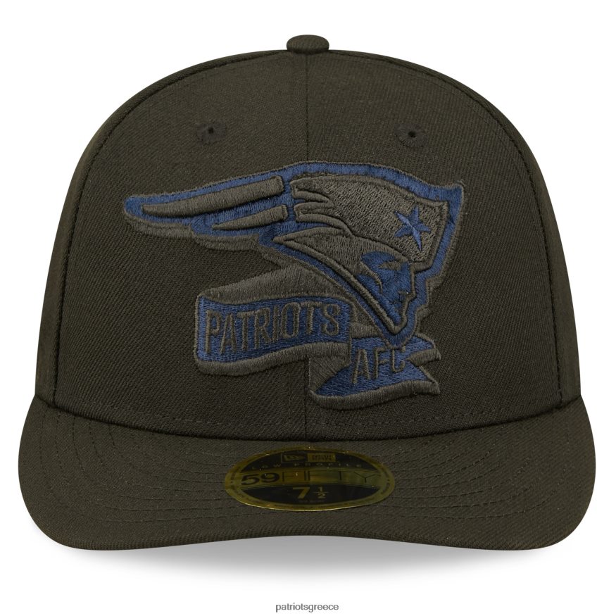 Patriots Jersey μαύρο καπέλο νέας εποχής 2022 sideline 59fifty χαμηλού προφίλ ποπ εφαρμοστό καπέλο άνδρες αξεσουάρ VPDHTZ426