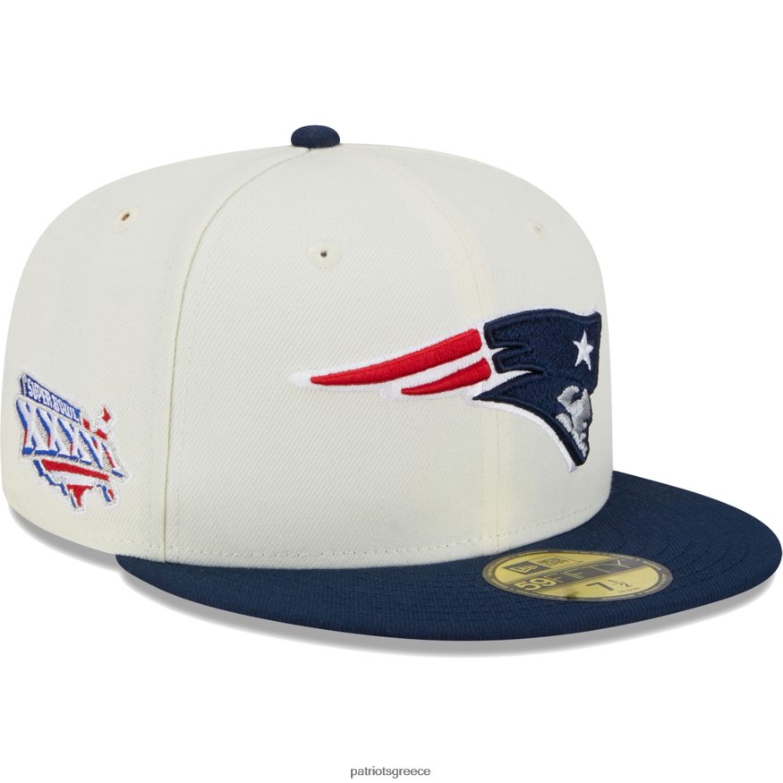 Patriots Jersey νέας εποχής κρέμα ρετρό 59fifty εφαρμοστό καπέλο άνδρες αξεσουάρ VPDHTZ187