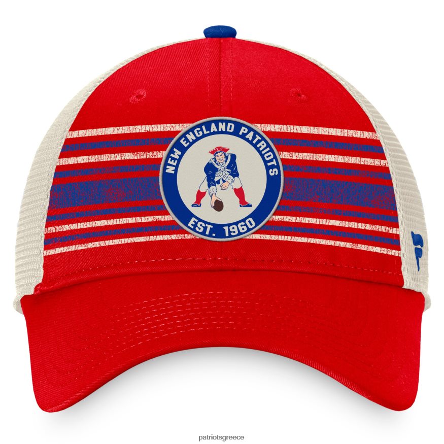 Patriots Jersey φανατικοί επώνυμα κόκκινο/φυσικό αληθινό κλασικό κυκλικό ριγέ καπέλο φορτηγατζή άνδρες αξεσουάρ VPDHTZ278