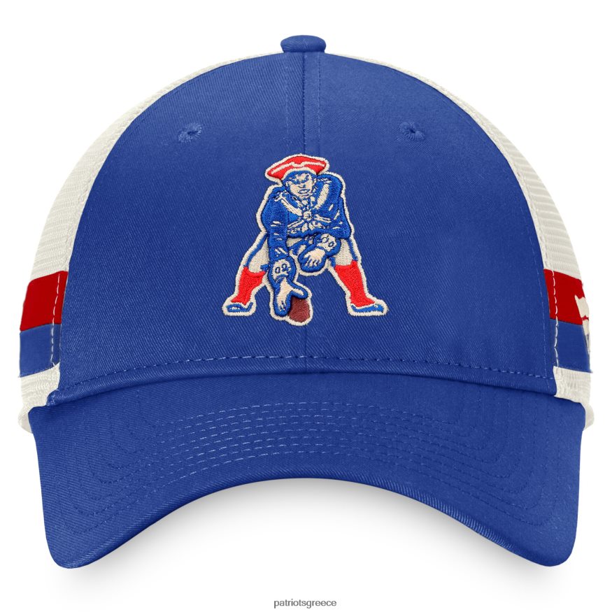 Patriots Jersey φανατικοί, επώνυμα βασιλικό/λευκό ιστορικό λογότυπο εμβληματικό καπέλο φορτηγού με ρίγες άνδρες αξεσουάρ VPDHTZ356