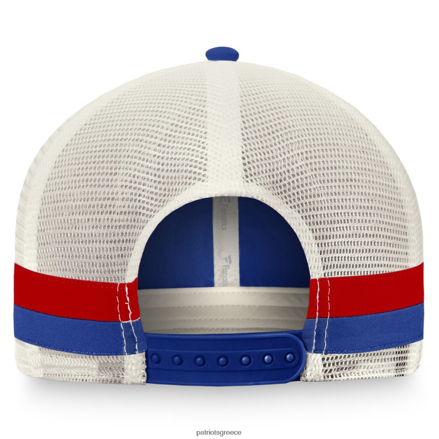 Patriots Jersey φανατικοί, επώνυμα βασιλικό/λευκό ιστορικό λογότυπο εμβληματικό καπέλο φορτηγού με ρίγες άνδρες αξεσουάρ VPDHTZ356