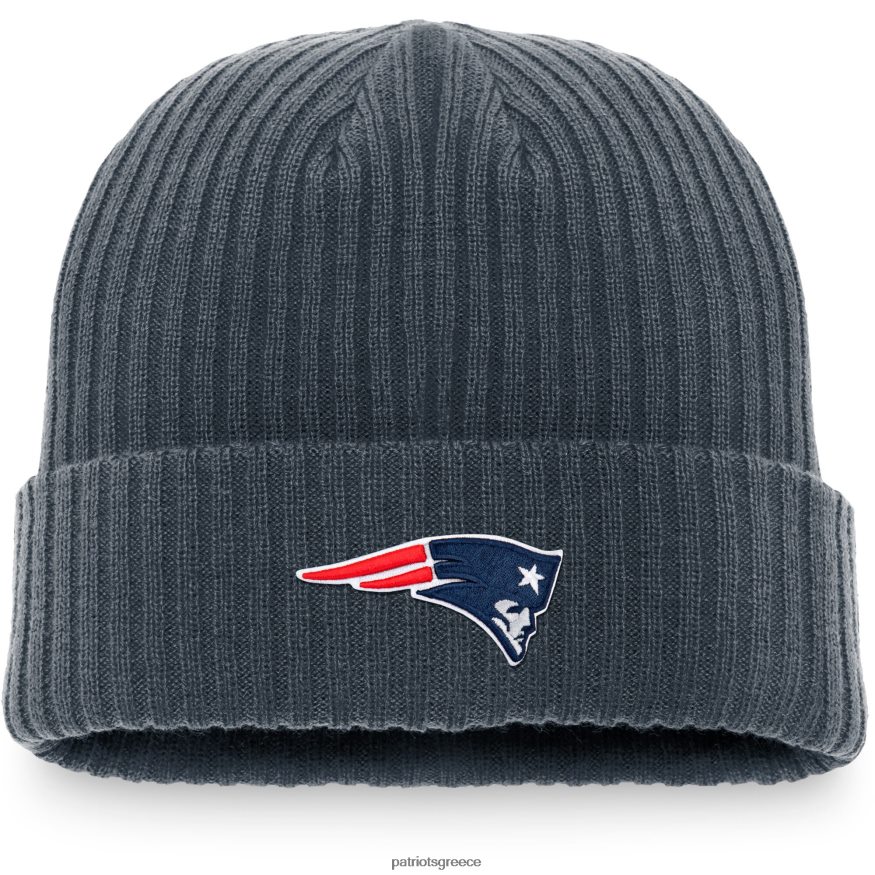 Patriots Jersey φανατικοί επώνυμα κάρβουνο σκούρο πλεκτό καπέλο με μανσέτες άνδρες αξεσουάρ VPDHTZ402