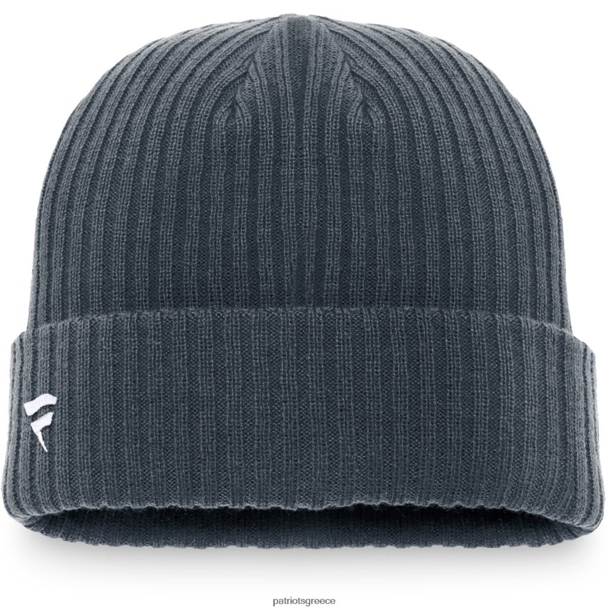 Patriots Jersey φανατικοί επώνυμα κάρβουνο σκούρο πλεκτό καπέλο με μανσέτες άνδρες αξεσουάρ VPDHTZ402