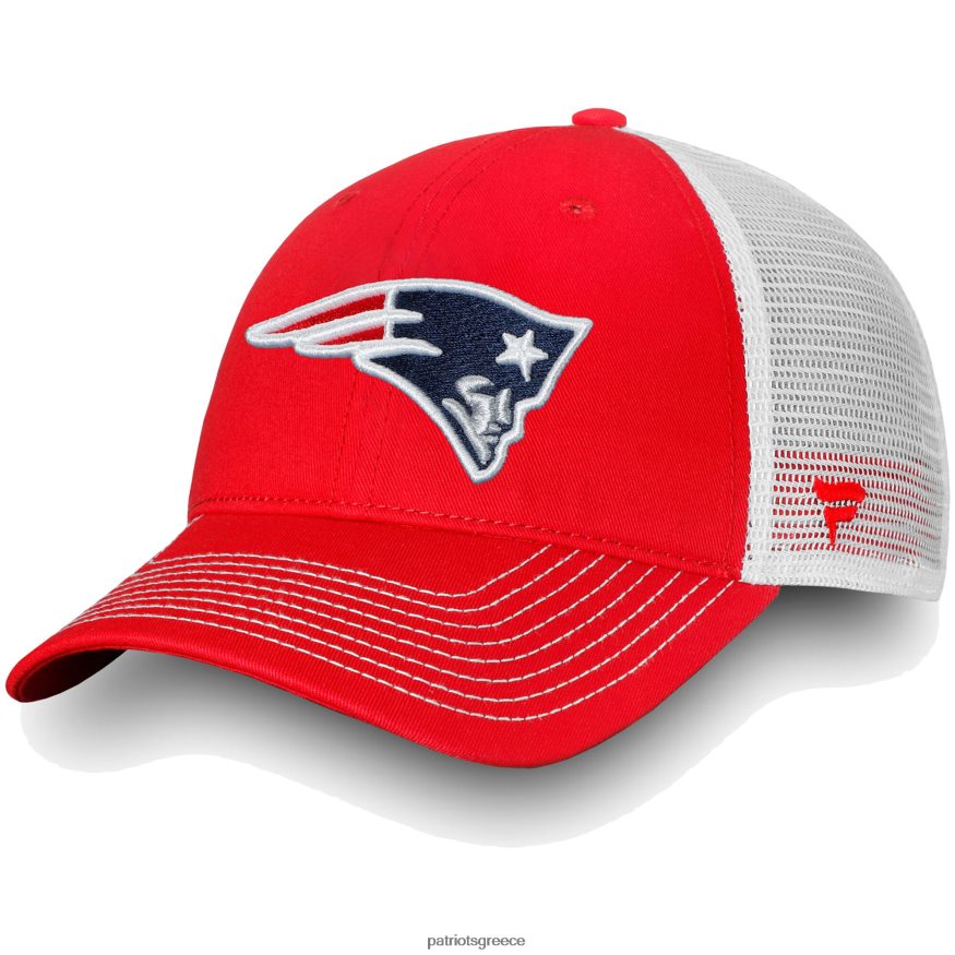 Patriots Jersey φανατικοί επώνυμα κόκκινο/λευκό βασικό αδόμητο ρυθμιζόμενο καπέλο φορτηγατζή άνδρες αξεσουάρ VPDHTZ406
