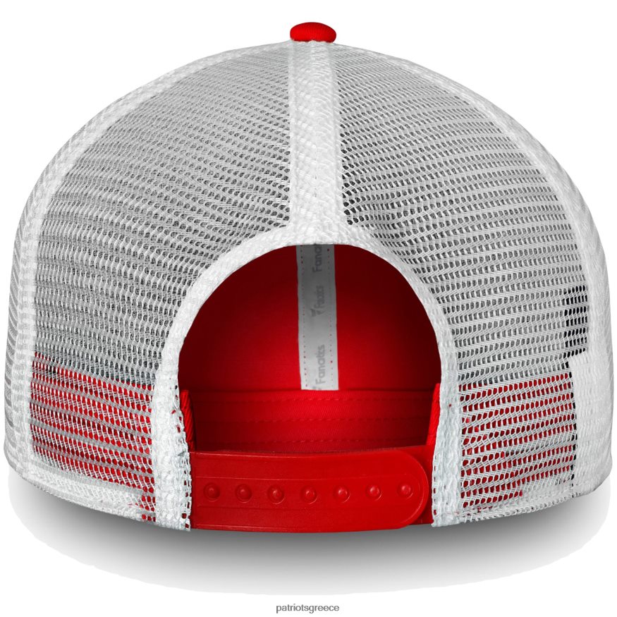 Patriots Jersey φανατικοί επώνυμα κόκκινο/λευκό βασικό αδόμητο ρυθμιζόμενο καπέλο φορτηγατζή άνδρες αξεσουάρ VPDHTZ406