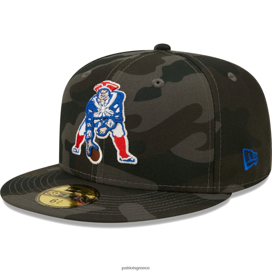 Patriots Jersey μαύρο λογότυπο νέας εποχής camo 59fifty εφαρμοστό καπέλο άνδρες αξεσουάρ VPDHTZ215