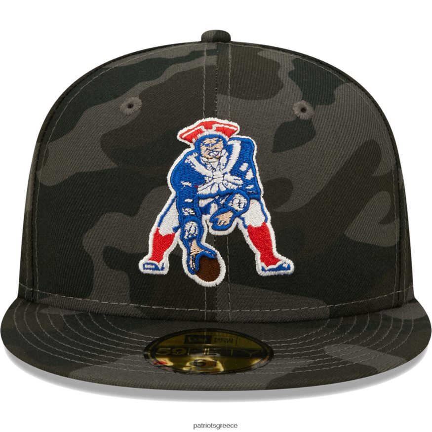 Patriots Jersey μαύρο λογότυπο νέας εποχής camo 59fifty εφαρμοστό καπέλο άνδρες αξεσουάρ VPDHTZ215