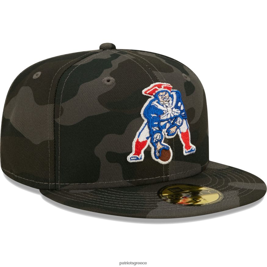 Patriots Jersey μαύρο λογότυπο νέας εποχής camo 59fifty εφαρμοστό καπέλο άνδρες αξεσουάρ VPDHTZ215