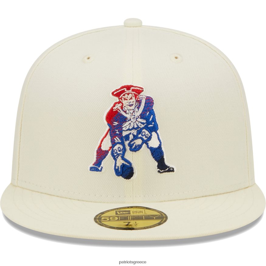 Patriots Jersey νέας εποχής κρεμ χρώμα χρωμίου dim 59fifty εφαρμοστό καπέλο άνδρες αξεσουάρ VPDHTZ126