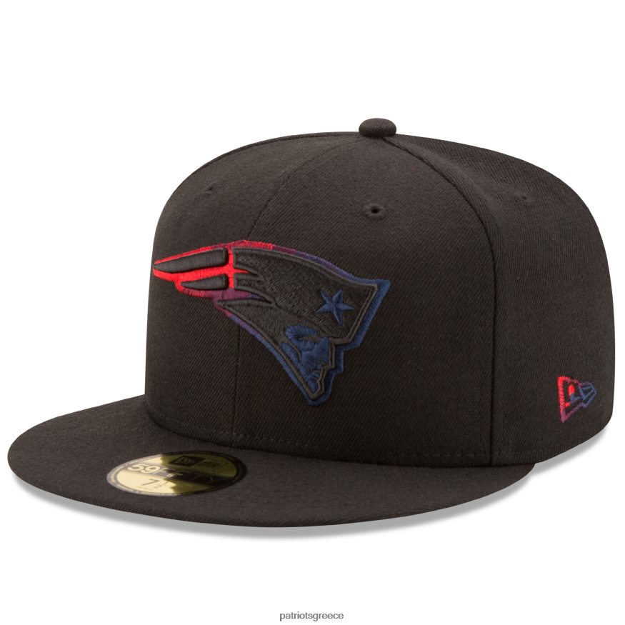 Patriots Jersey νέας εποχής μαύρο χρώμα dim 59fifty εφαρμοστό καπέλο άνδρες αξεσουάρ VPDHTZ132