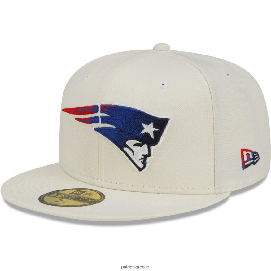 Patriots Jersey νέας εποχής κρεμ χρώμα χρωμίου dim 59fifty εφαρμοστό καπέλο άνδρες αξεσουάρ VPDHTZ207