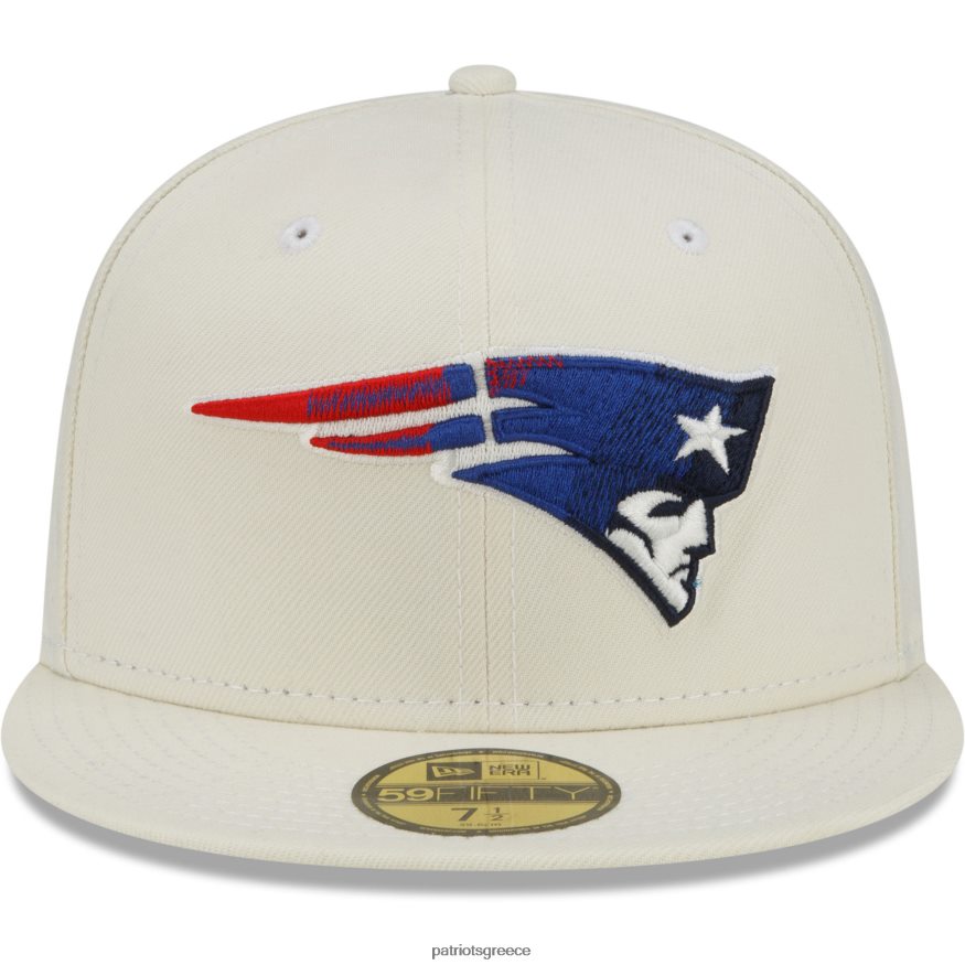 Patriots Jersey νέας εποχής κρεμ χρώμα χρωμίου dim 59fifty εφαρμοστό καπέλο άνδρες αξεσουάρ VPDHTZ207