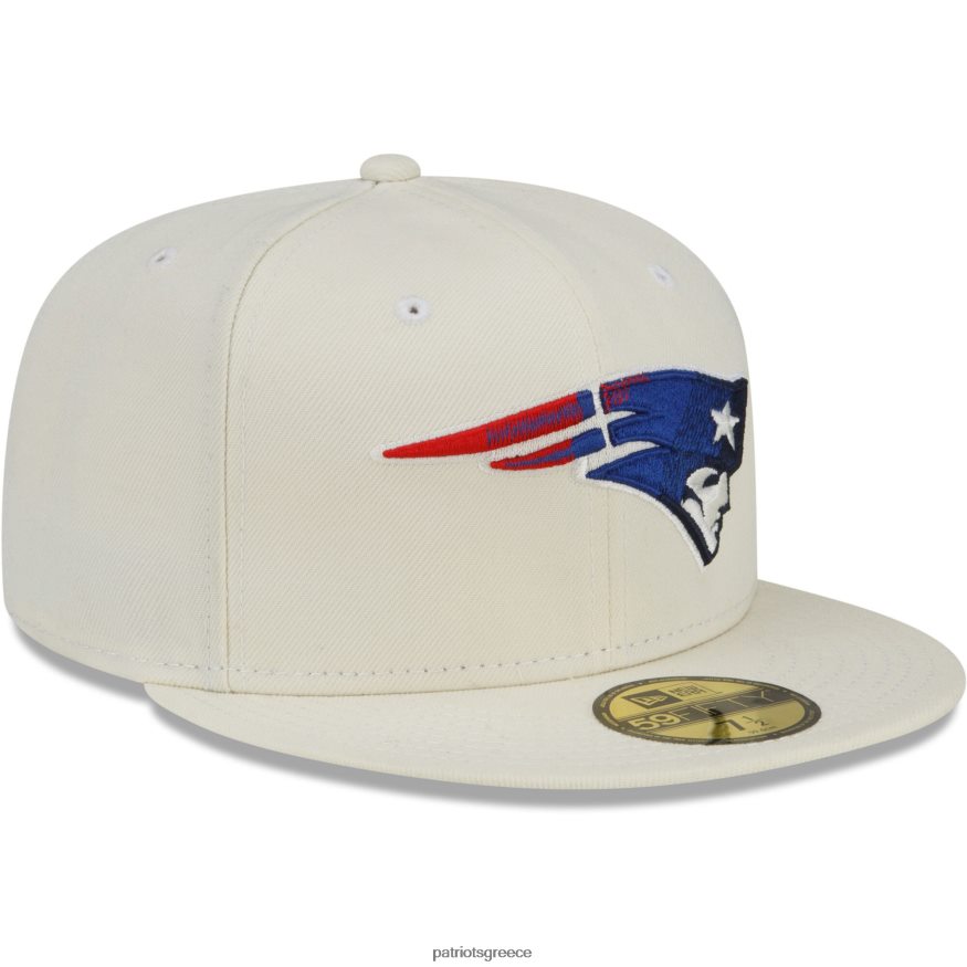 Patriots Jersey νέας εποχής κρεμ χρώμα χρωμίου dim 59fifty εφαρμοστό καπέλο άνδρες αξεσουάρ VPDHTZ207