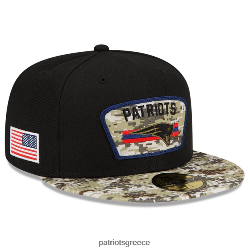 Patriots Jersey new era black/camo 2021 χαιρετισμός στο σέρβις 5950 εφαρμοστό καπέλο άνδρες αξεσουάρ VPDHTZ367