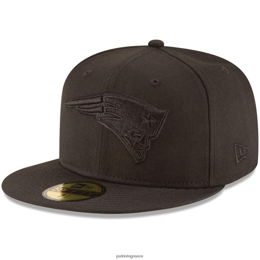 Patriots Jersey new era black on black 59fifty εφαρμοστό καπέλο άνδρες αξεσουάρ VPDHTZ152