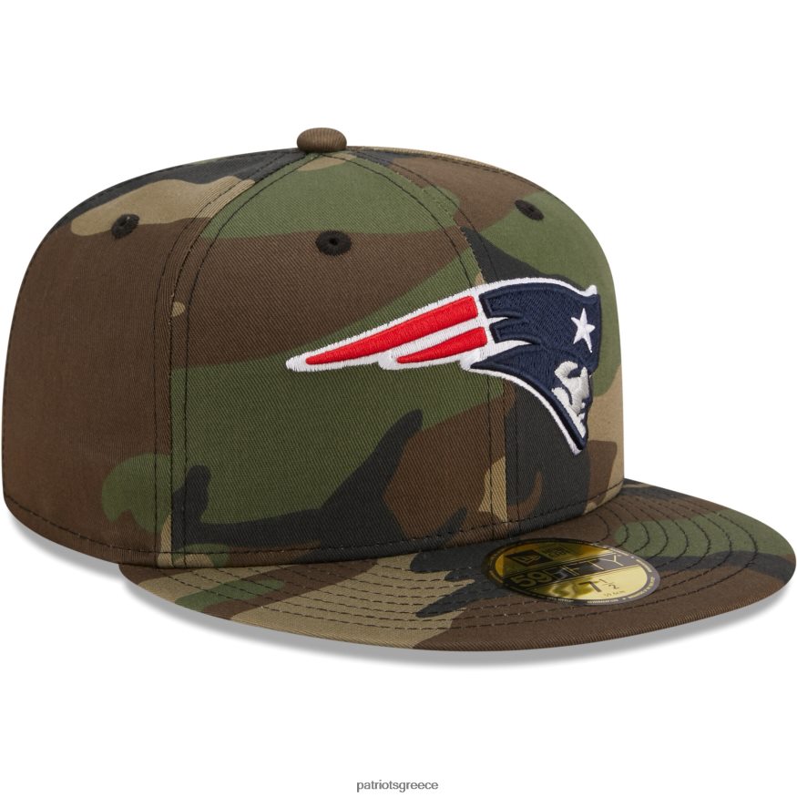 Patriots Jersey new era camo woodland 59fifty εφαρμοστό καπέλο άνδρες αξεσουάρ VPDHTZ397