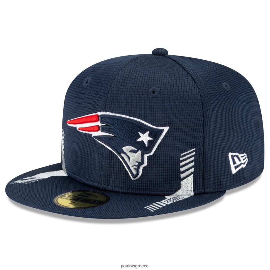 Patriots Jersey new era navy 2021 nfl sideline home 59fifty εφαρμοστό καπέλο άνδρες αξεσουάρ VPDHTZ351