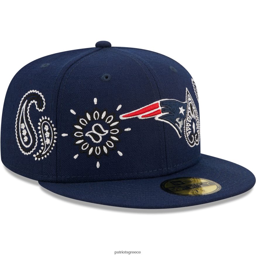 Patriots Jersey new era navy bandana 59fifty εφαρμοστό καπέλο άνδρες αξεσουάρ VPDHTZ408
