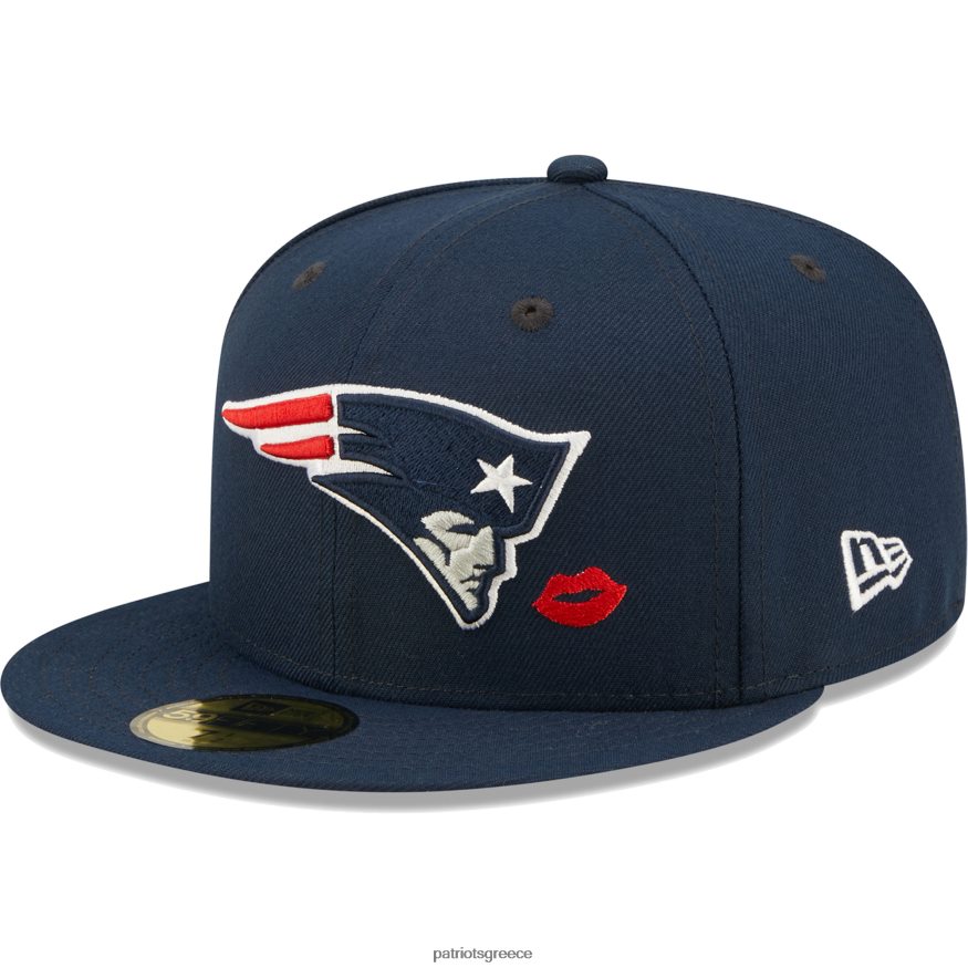 Patriots Jersey new era navy lips 59fifty εφαρμοστό καπέλο άνδρες αξεσουάρ VPDHTZ354