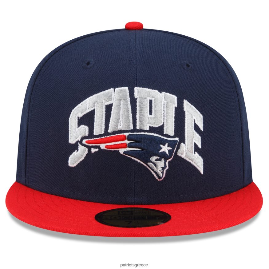 Patriots Jersey new era navy/red nfl x staple collection 59fifty εφαρμοστό καπέλο άνδρες αξεσουάρ VPDHTZ301