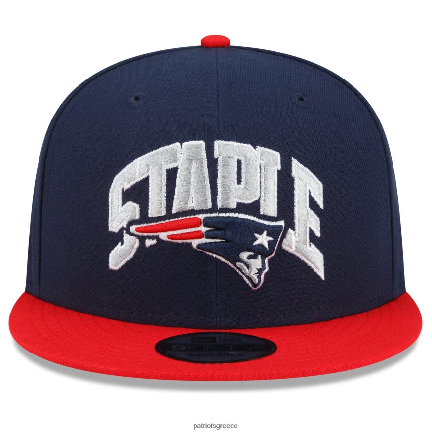 Patriots Jersey new era navy/red nfl x staple collection 9fifty snapback ρυθμιζόμενο καπέλο άνδρες αξεσουάρ VPDHTZ442