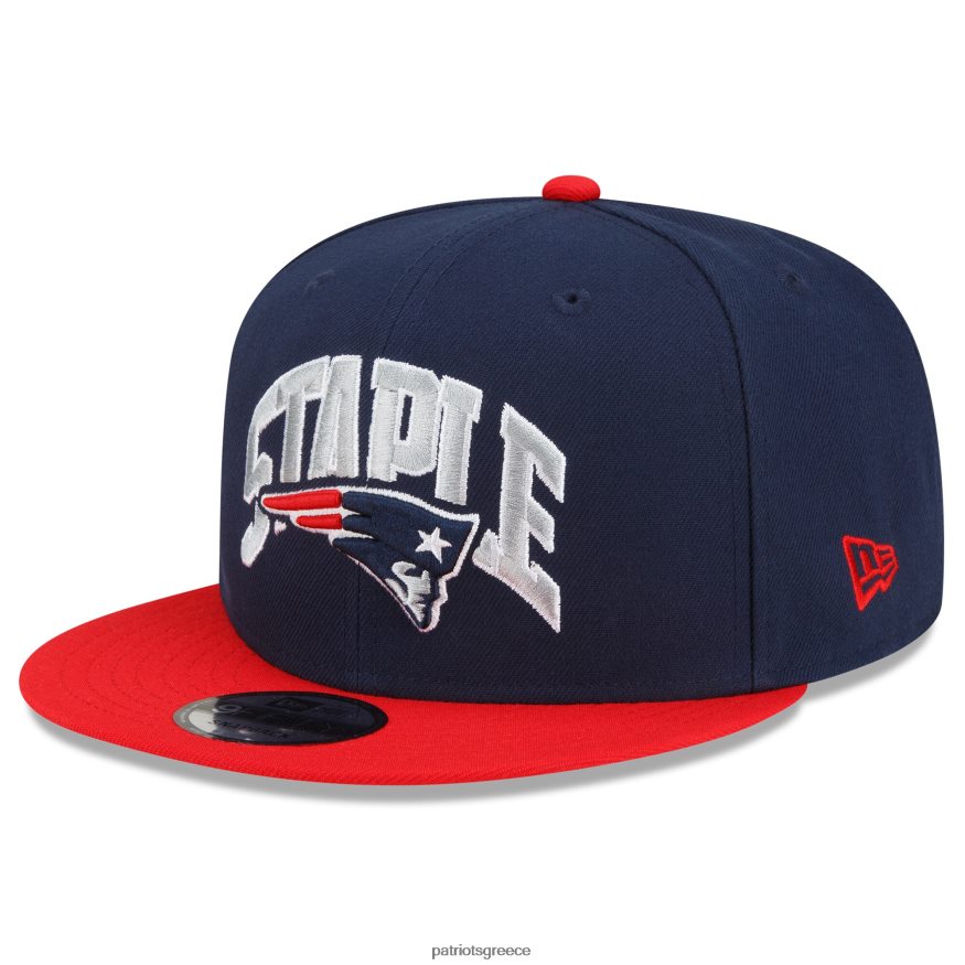 Patriots Jersey new era navy/red nfl x staple collection 9fifty snapback ρυθμιζόμενο καπέλο άνδρες αξεσουάρ VPDHTZ442