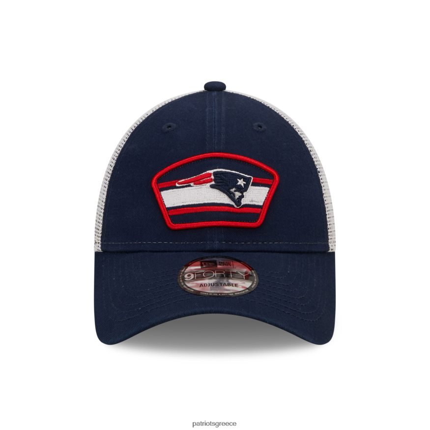 Patriots Jersey new era navy/white logo patch trucker 9forty καπέλο snapback άνδρες αξεσουάρ VPDHTZ412
