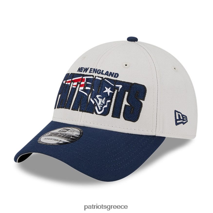 Patriots Jersey new era stone/navy 2023 nfl draft 9forty ρυθμιζόμενο καπέλο άνδρες αξεσουάρ VPDHTZ176